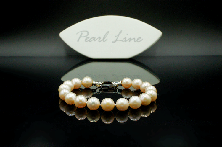 Bransoletka z różowych pereł z gatunku Round