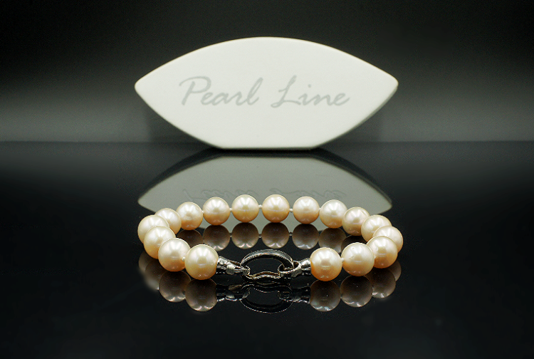 Bransoletka z różowych pereł z gatunku Round