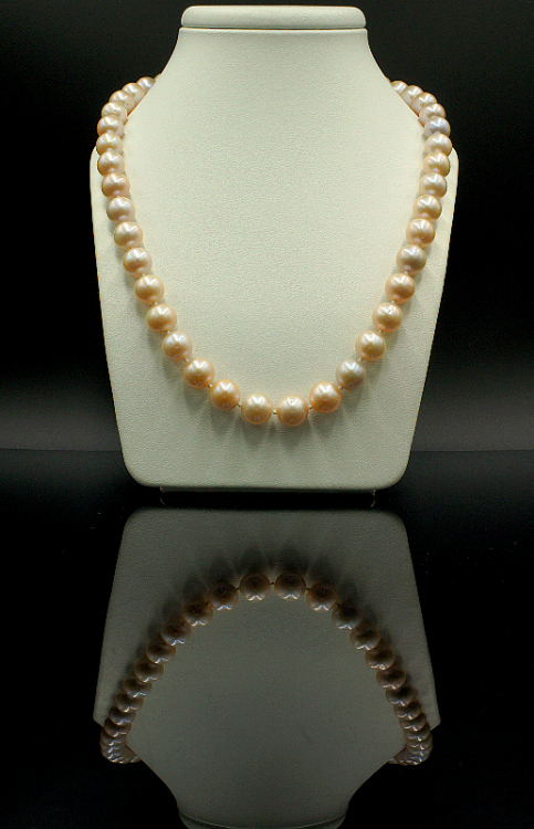 Naszyjnik z różowych pereł z gatunku Round