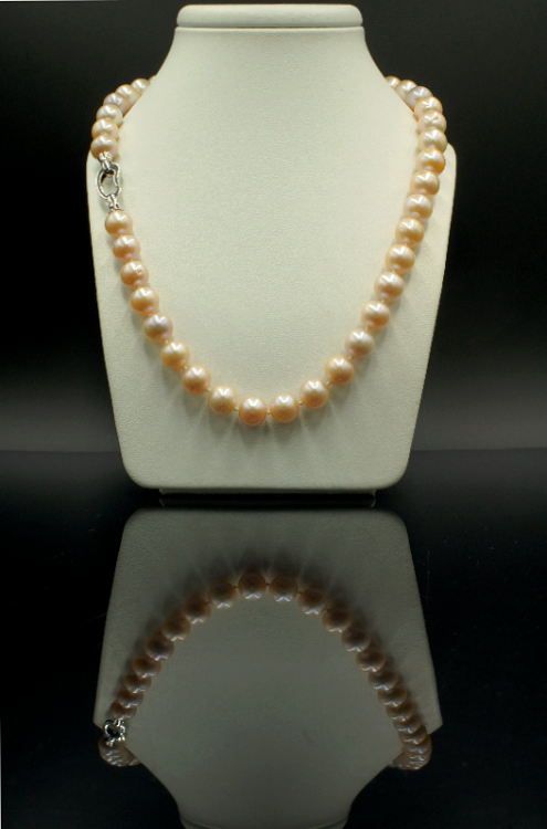 Naszyjnik z różowych pereł z gatunku Round