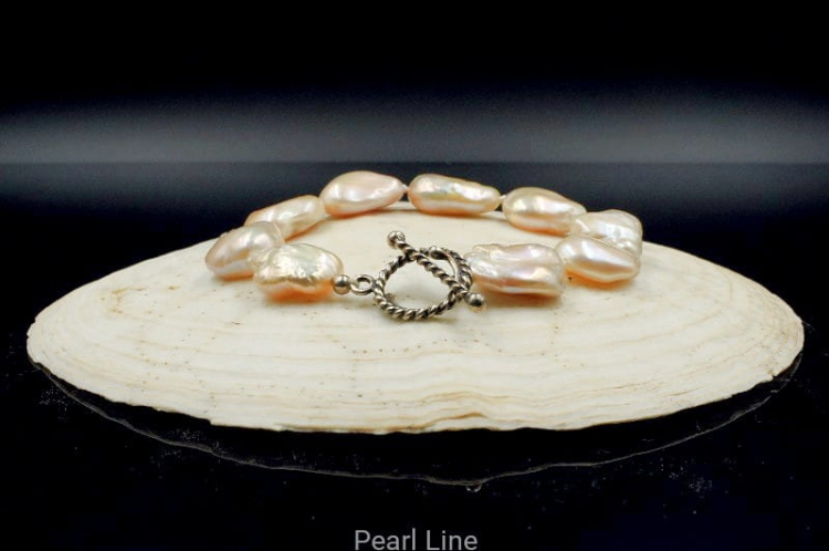 Bransoletka z oryginalnych pereł z gatunku Keshi