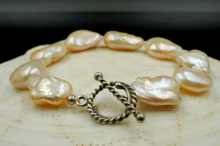 Bransoletka z oryginalnych pereł z gatunku Keshi