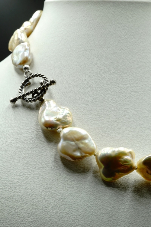 Bransoletka z oryginalnych pereł z gatunku Keshi