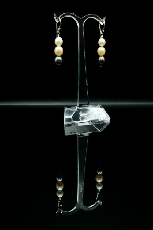Kolczyki z kolorowych pereł  Rice