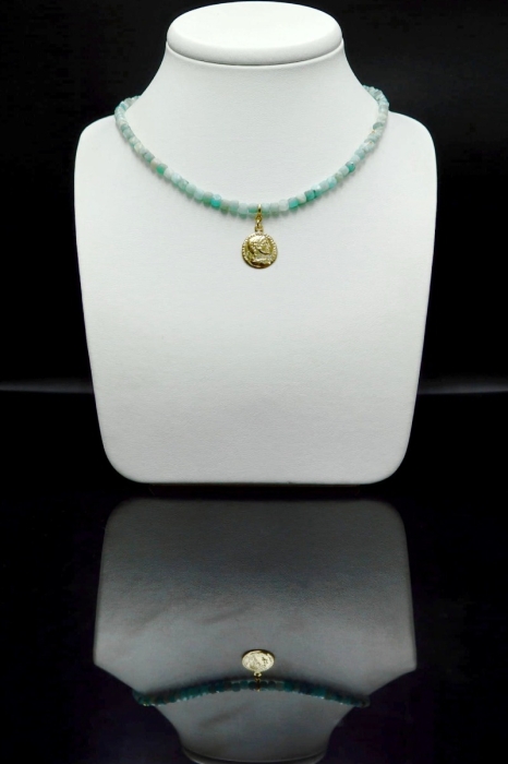 Choker z Amazonitu z Rzymską monetą