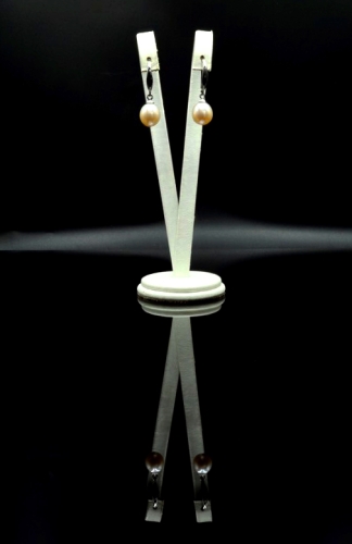 Kolczyki z różowych pereł Rice