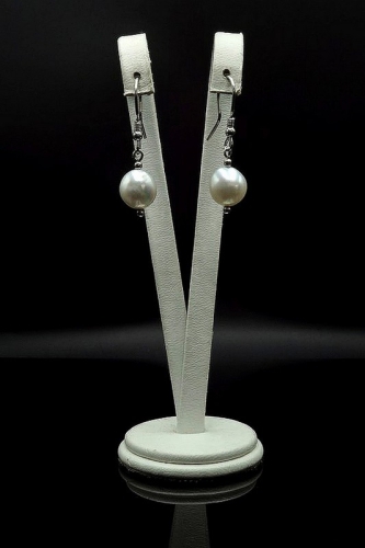 Kolczyki z białych pereł Barock