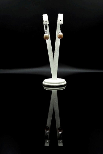 Kolczyki z perły z gatunku Rice w kolorze Lilaróż