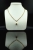 Złoty choker łańcuch z białą perłą Rice
