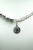 Choker ze srebrnych pereł Baroque z łańcuchem i monetą