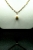 Złoty choker łańcuch z białą perłą Rice