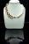 Choker z wielkich białych pereł Baroque z łańcuchem