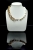 Choker z wielkich białych pereł Baroque z łańcuchem