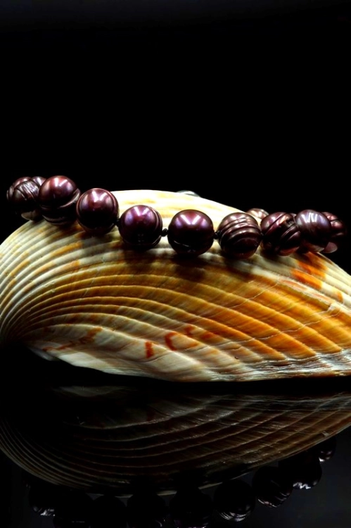 Męska bransoletka z pereł Round